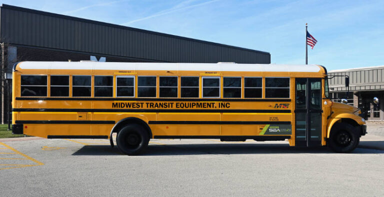 Yellow school bus electric