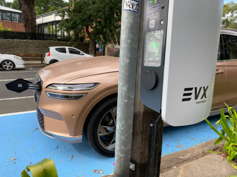 EVX power pole charger in Glebe Genesis GV70