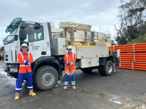 Counties Energy EWP truck with hybrid power to reduce emissions