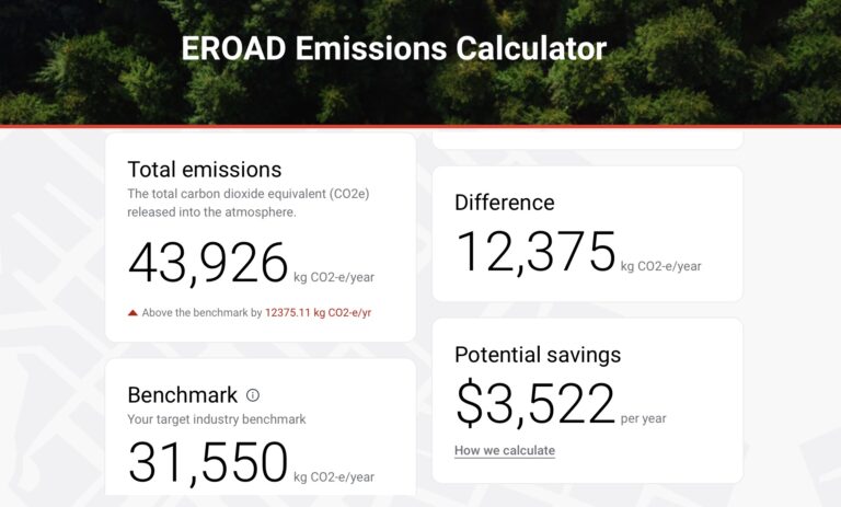 Eroad emissions calculator