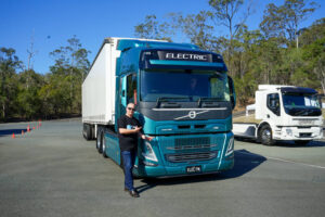 Volvo truck electric Edwin Higginson drive day FM prime mover