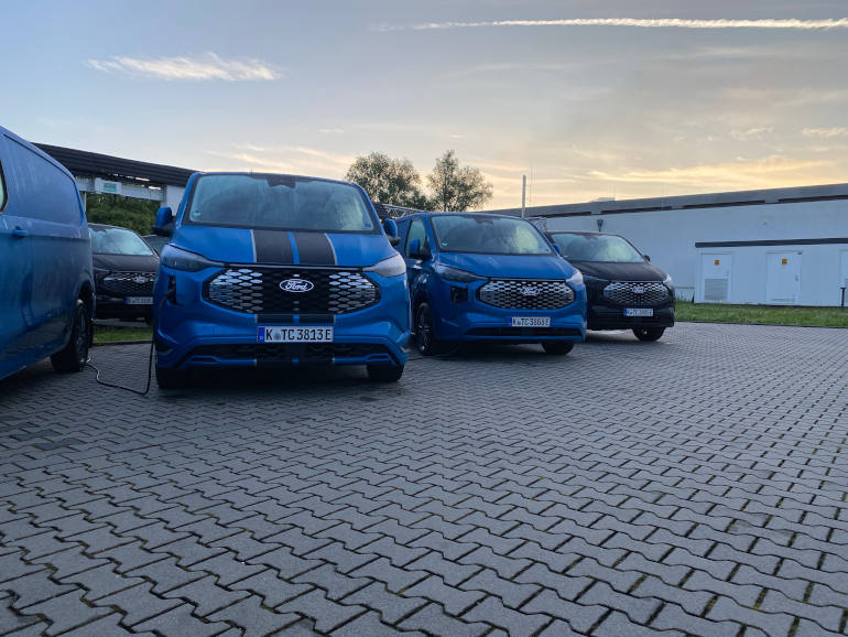 Ford E-Transit Custom electric van 2024 in Frankfurt Germany