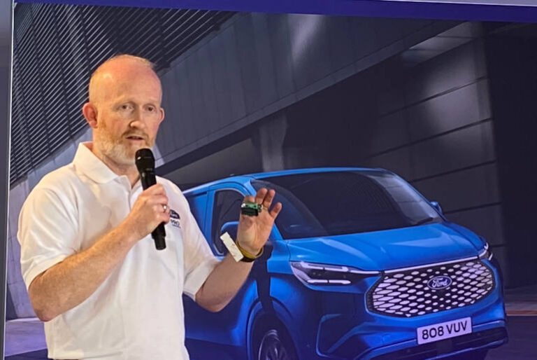 Ford E-Transit Custom launch in Germany with Ian Salsbury