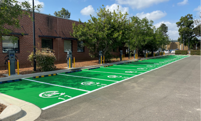 fleet electric car charging station hospital