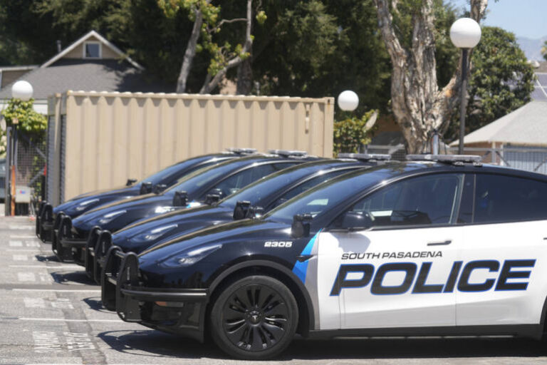 Tesla police cars