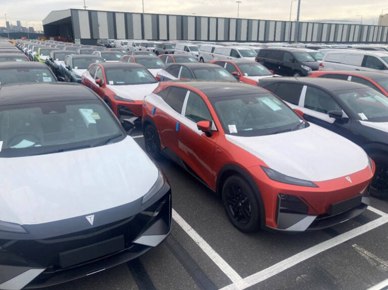 Cars in carpark pre-delivery