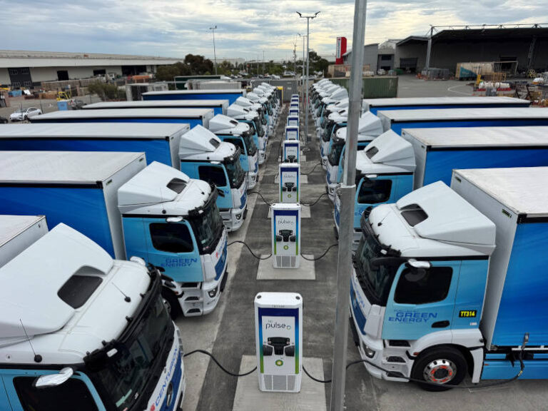 large scale electric truck charging