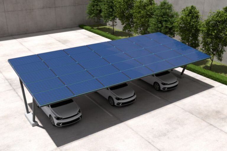 solar panel car port EV charging
